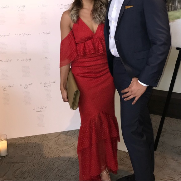 ASOS Cold Shoulder Plunge Maxi Dress - Picture 4 of 4